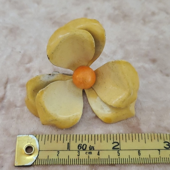 8 vintage enamel flower brooch pin lot RETRO MOD - Picture 7 of 10